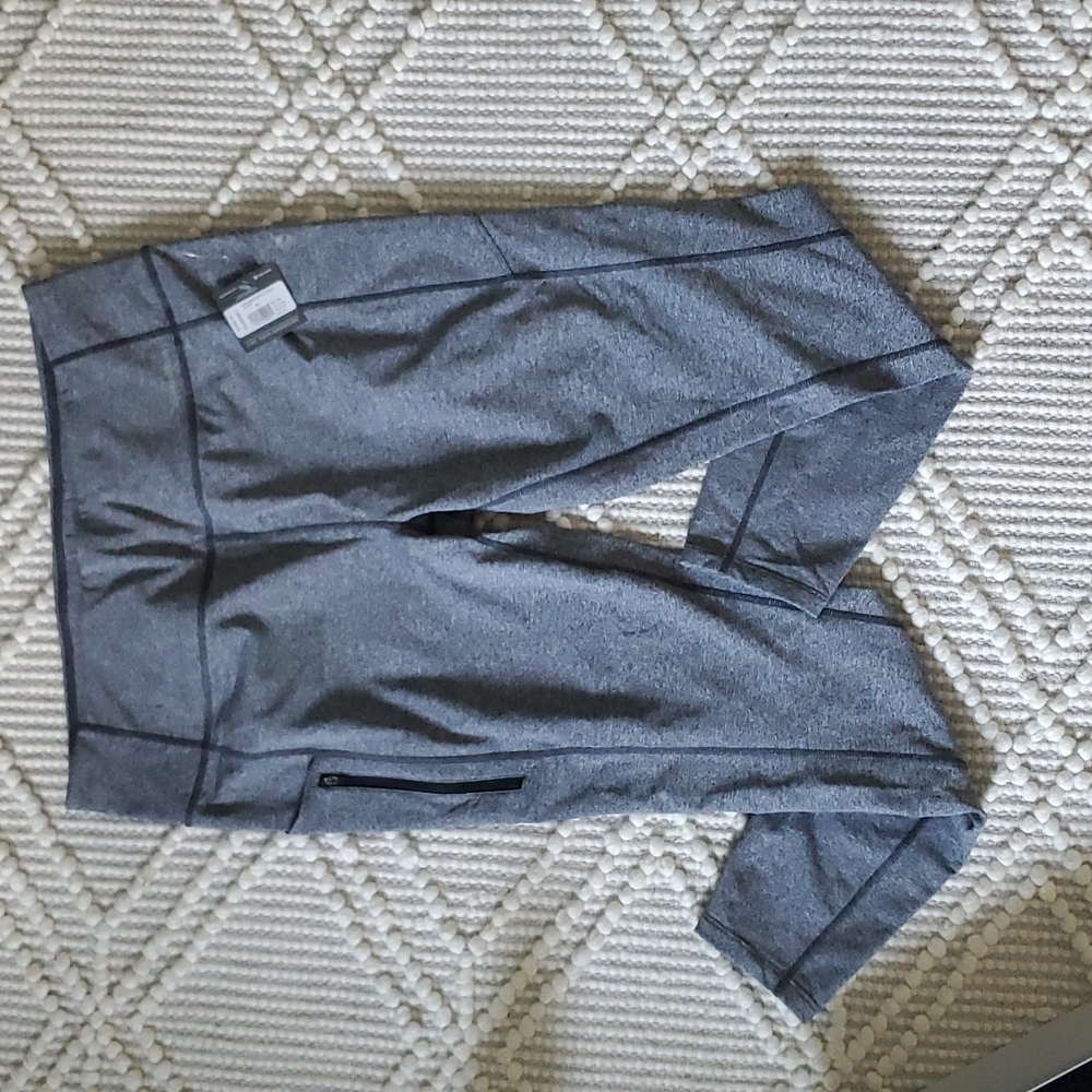 NWT Eddie Bauer XL Gray Full Length Fleece Lined Leggings